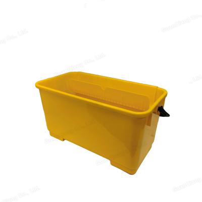 China 25L Sustainable Industrial Rectangular Plastic Window Squeegee Industrial Cleaning Bucket Mop Bucket for sale