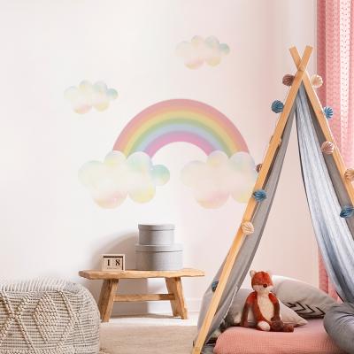 China Decorative Sticker Funlife Cloud Rainbow Peel and Stick Wall Art Wall Decals for Kids Bedroom Kids Nursery Wall Decals for sale