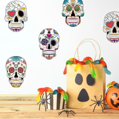 China Funlife Removable Cool Skull Decal Halloween Skull Stickers No middlemanVinyl Stickers For Laptop Bottle Luggage Decor for sale