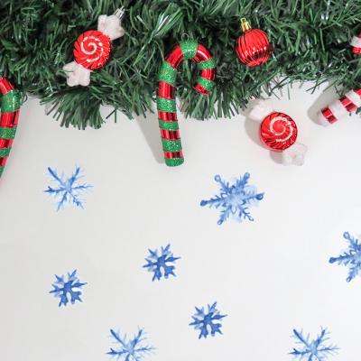 China Funlife Waterproof Blue Snowflakes Wall Decal Christmas Snowflake Window Stickers For Window for sale