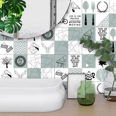 China Nordic Element 20cm 3d Bathroom Mosaic Tile Sticker FUNLIFE Wall Tile Decals Skin And Stick Tile Stickers Waterproof Backsplash Tiles Decals For Kitchen Decor for sale