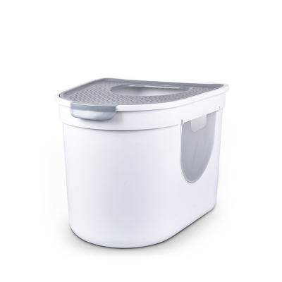 China Morecute Sustainable Plastic Manufactures Self Cleaning Cat Litter Box With Free Cat Litter Scoop for sale