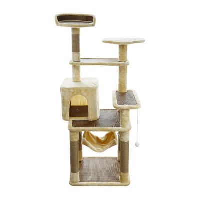 China Stocked 2021 Wholesale New Design Cat Tree Summer Cat Tree Corner Pet Supplies for sale