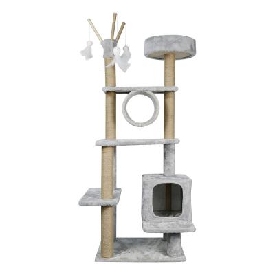 China Multifunctional Stocked Chinese Cheap Cat Tree Cat House Cat Climber for sale