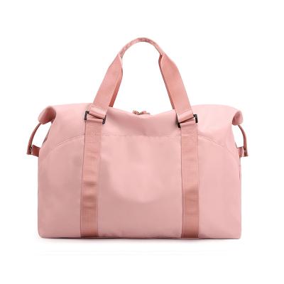 China Low Moq Nylon Yoga Beach Bag Fitness Woman Tote Gym Waterproof Dry Nylon Pink Shoulder Bag for sale