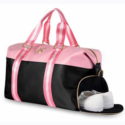 China Wholesale Casual Bag Women Gym Bag With Shoe Compartment Sports Travel Duffel Bag For Men Women Fleece Gym Bag With Custom Logo for sale