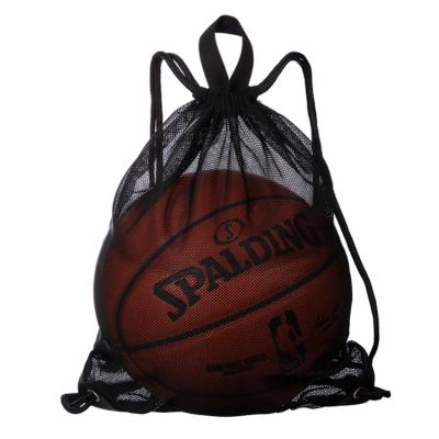 China Wholesale Cheap Large Custom Beach Bag Product Recyclable Nylon Mesh Pouch Net Backpack Drawstring Bag With Logo for sale