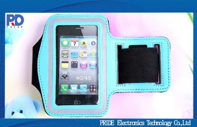 China iPhone 4 Neoprene elastic Arm Bag / Waterproof Sky Blue Holder Armband for sale