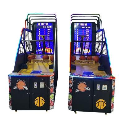 China Metal+Acrylic / Customize Deluxe Basketball Arcade Game Machine Coin Operated Automatic Basketball Shooting Machine for sale