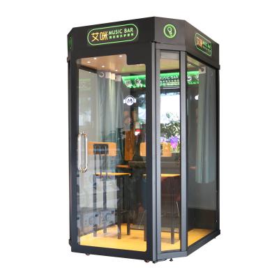 China Metal+Acrylic/Customize Karaoke Booths Quick Assemble Modular Booth KTV Karaoke Room Singing Practice Machine for sale