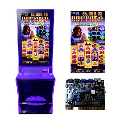 China Metal+Acrylic/Customize 32 Inch Multi Pot Touch Screen Gaming Coin Operated Video Slot Game Machine Slot Machine Cabinet Of Gold for sale