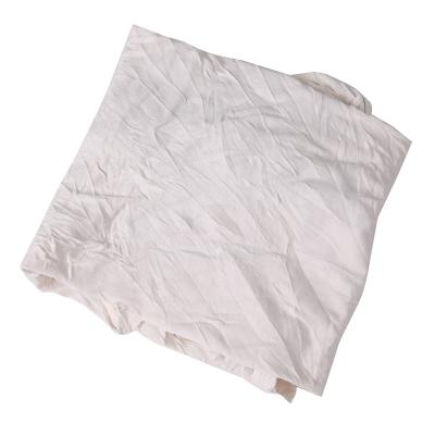 China Strong Oil&Water Absorption Ability Strong Oil&Water Absorption Ability Hot Sale Sterile Cotton Recycled White T Shirt Cotton Wiping Rags For Industrial Cleaning for sale