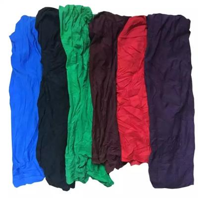 China Machine Machine Dark Color Mixed T Shirt Rags 100% Cotton Rags High Quality Shop Rag for Washing Cars for sale