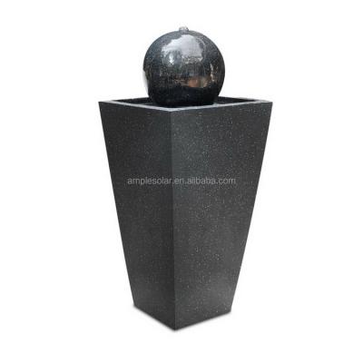 China Garden Ornaments Solar Powered Ball Fountains Water Outdoor Feature With Solar Powered Fountain Pump for sale