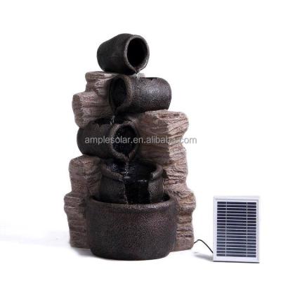 China Easy Installment Solar Waterfall Fountain Waterfall Fountain for Outdoor Garden for sale