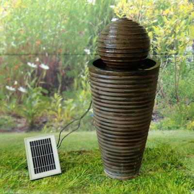 China Outdoor Polyresin Round Ball Good Quality Solar Water Fountain for sale