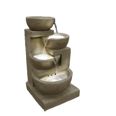 China Polyresin Factory Wholesale Price Hot Sale Solar Water Feature Fountain For Garden for sale