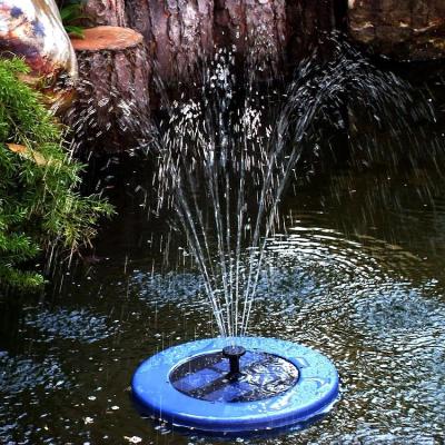 China llily Fountain Pond Ornaments Plastic Solar Powered DC Floating Pond Pump With Battery Holder for sale