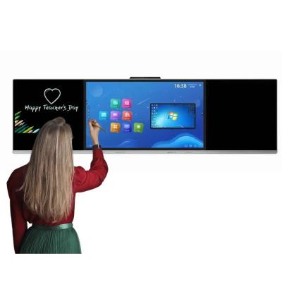 China Education and Meet Classroom Wholesale Interactive Nano Interactive Touch Screen Equipment Factory Education 86Inch Smart Blackboard for sale