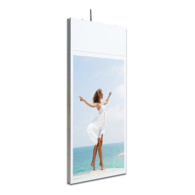 China Hot Selling Indoor 43 Inch High Brightness Indoor Ceiling Hanging Advertising Double Side Digital Signage Window LCD Display Screen for sale