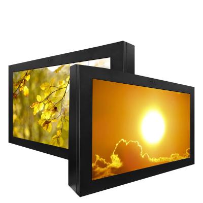 China 55 Inch Outdoor LCD Display Advertising Screen Android Digital Signage Totem Waterproof Touchscreen Outdoor Kiosk for sale