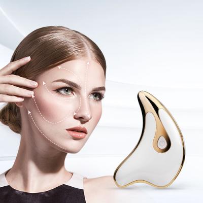 China Factory Price OEM Private Label Vibrating Skin Face Lift Heating Anti Wrinkle Device For Face Ion Electric Massage Tools for sale