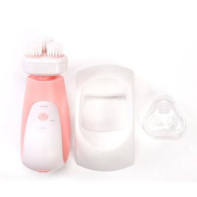 China New Face Lift Face Brush Portable Refillable Private Label Brush Clean Rotating Face Brush OEM Lady Facial Cleansing Clear Gift for sale