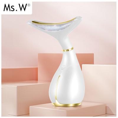 China 2021 Wholesale Ms.W Portable Magnetic Therapy Neck Care Electric Tending Anti-Puffiness Home Use Microcurrent Face Lift Machine for sale