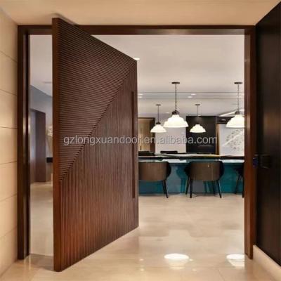 China Modern Rustic Mahogany Exterior Doors Pivot Doors Interior Pivot Doors Modern Entrance for sale