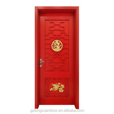 China 2021 Year New Modern Door Design Traditional Red Front Chinese Door for sale