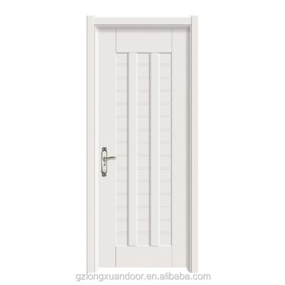 China MDF Weatherproof Swing Bathroom Melamine Exterior Wood Door With Groove Design for sale