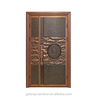 China Luxury Minimalist China Double Sheet Steel Core Explosion Proof Cast Aluminum Door Designs In Pakistan for sale