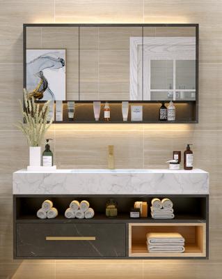 China Modern MDF cheap_bathroom /plywood/particle cheap modern vanity with marble /quartz countertop for sale