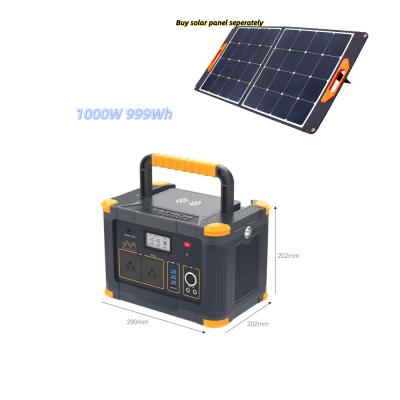 China Multi Function AC100V 240V LED Display Large Capacity Tube Box Camping Battery 1000w Power Banks Power Station for sale