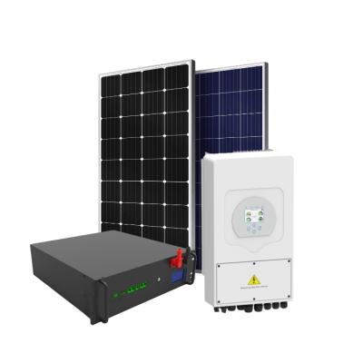 China Home Home Off Grid Solar Panel System Inverter Power System 5kw 10kw 20kw Hybrid Solar Power System For Home for sale