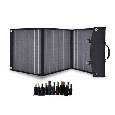 China Commercial Folding Solar Panels 60w Collapsible Solar Panel With USB3.0 Type-C Portable Solar Charger For Camping for sale