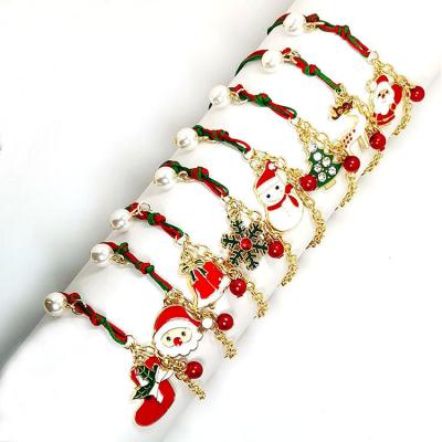 China New Hiphop Christmas Elk Couples Holiday Santa Design Bracelet for sale