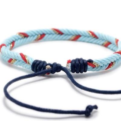 China Cotton factory hand - Woven CIA style minimalism souvenir student Nordic couple travel bracelet for sale