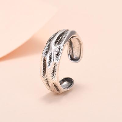 China Hiphop style Thai silver concave-convex ring personality student planet opening Korean female ring for sale