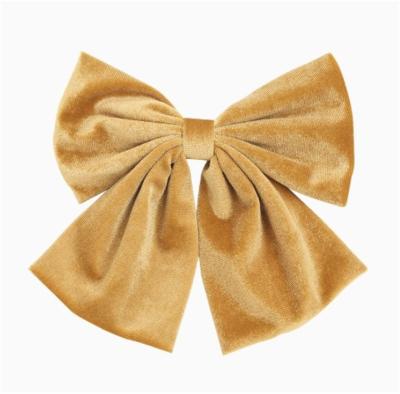 China Bright Factory Wholesale Bow Baby Hair Band Accessories Hair Clip Velvet Hairpin Big For Women Girls for sale