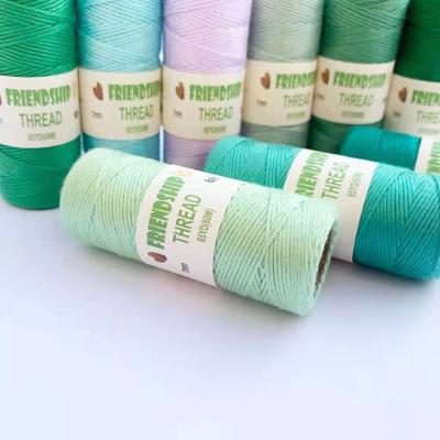 China Other Amazon Hot Sale 1mm 60m Per Roll Colorful Macrame Tie Twisted Soft Cotton Rope For DIY Accessories for sale