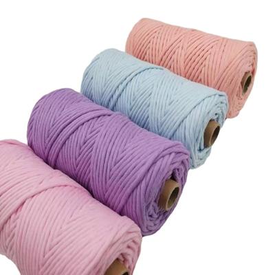 China Wholesale Viable High Quality Single Strand Macrame Rope Cotton Rope 2mm 3mm 4mm 5mm 6mm for sale