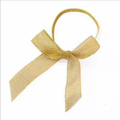 China Fashion Wire Twist Tie Pre Made Gift Ribbon Bow For Lollipop Decoration for sale