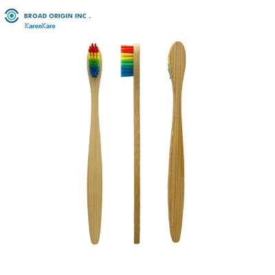 China 2021 Custom Bamboo Toothbrush Eco-friendly Soft Original Bamboo Material Wholesale Logo Bamboo Toothbrush for sale