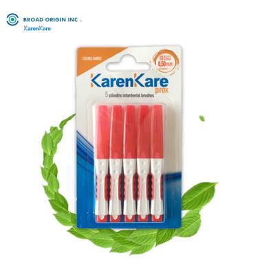 China Clean Tooth Gashes 2021 Hot Sale Oral Care Cleaning Teeth Tooth Picks Interdental Brush Strip Rubber + PP Handle+Germany Wire+NylonNylon Bristle for sale