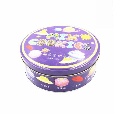 China Cute Cookie Design Christmas Metal Tin Box Cookie Packing Tin Can Handle Metal Box for sale