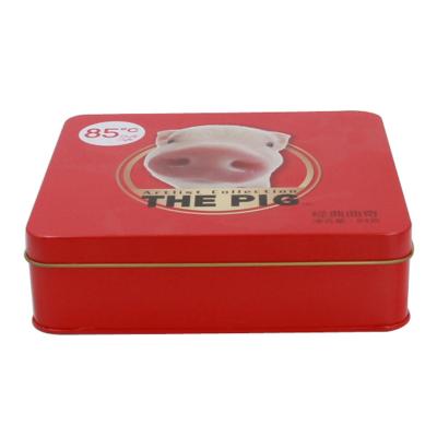 China Gift & Craft Food Grade Metal Square Box Dry Fruit Container , Empty Candy Health Care Packing Tin Box for sale