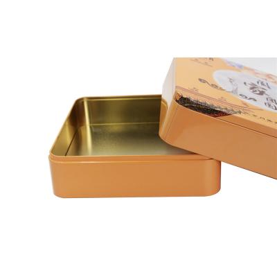 China Fashion Recyclable Metal Box Adorable Rectangle Shape Packaging Tin Box for sale