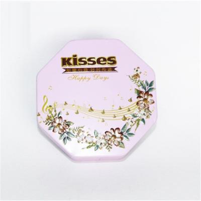 China Polygonal Octagonal Shape Empty Tin Box Consumer Electronics Tin Can Food Grade Storage for sale