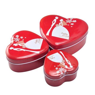 China High Quality Metal Food Kinshine Heart Shape Tin Box for sale